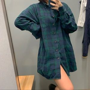 oversized flannel L.L. Bean dress/shirt